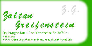 zoltan greifenstein business card